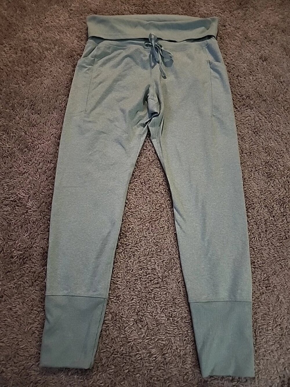 Old Navy Active Large Cozecore High Rise Go Dry Leggings Light Green Fold Over